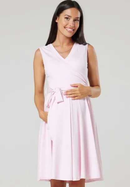 Платье из джерси Happy Mama, пудрово-розовый