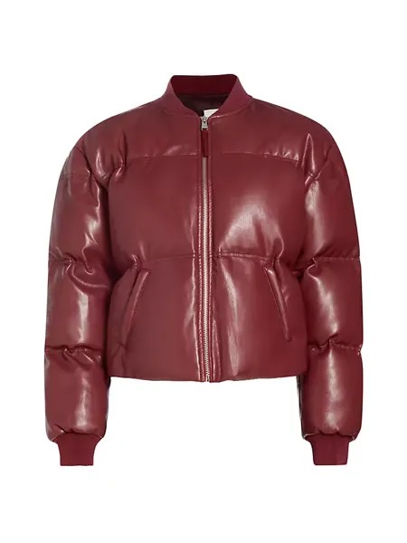 Бомбер Maris из искусственной кожи Cinq À Sept, цвет oxblood