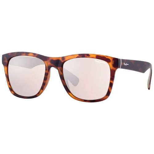 Солнцезащитные очки Pepe Jeans, квадратные, оправа: пластик, коричневый