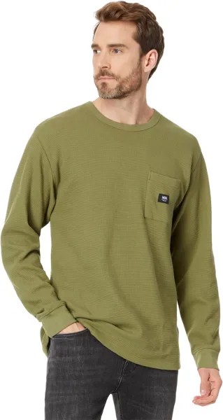 Футболка Vans Alder Long Sleeve Pocket Thermal, цвет Loden Green