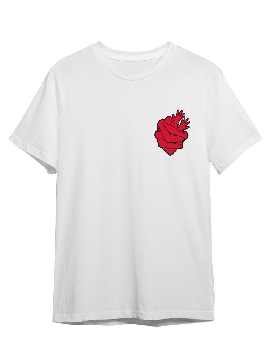 Футболка унисекс СувенирShop Сердце в руках/Любовь/Heart 4 белая XS