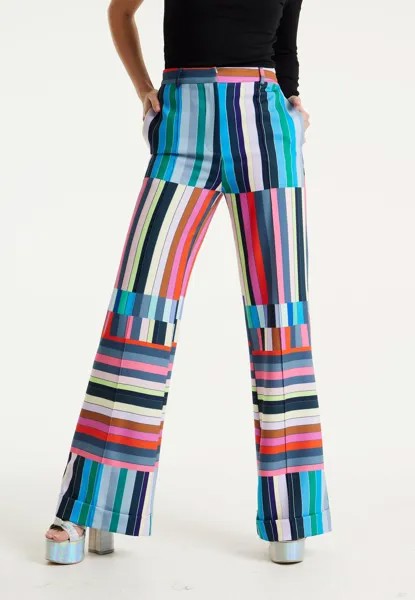 Широкие брюки с принтом Color Bar House of Holland, мультиколор
