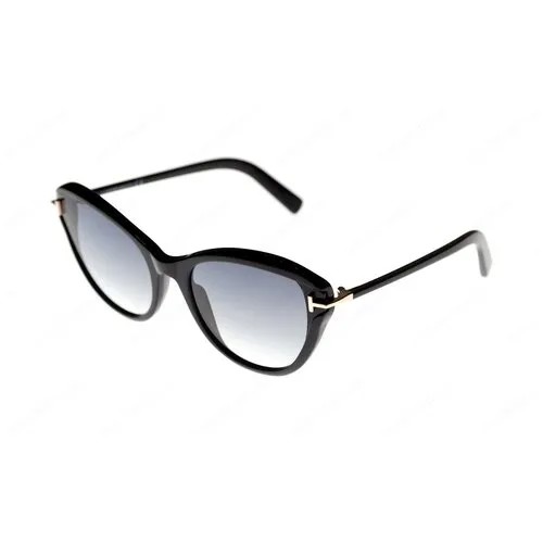 Солнцезащитные очки Tom Ford, кошачий глаз, оправа: пластик, градиентные, с защитой от УФ, для женщин, черный