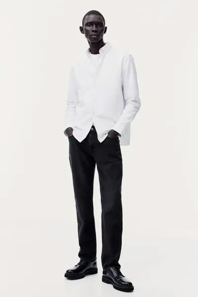 Прямые джинсы стандартного кроя H&M, черный