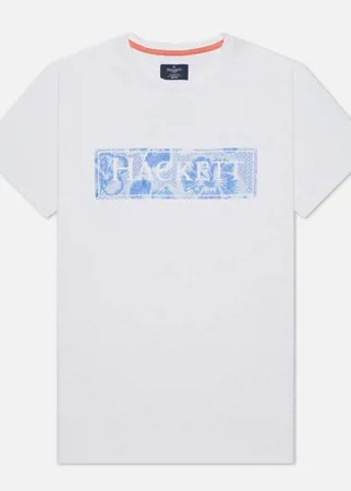 Мужская футболка Hackett Floral Logo Print, цвет белый, размер M