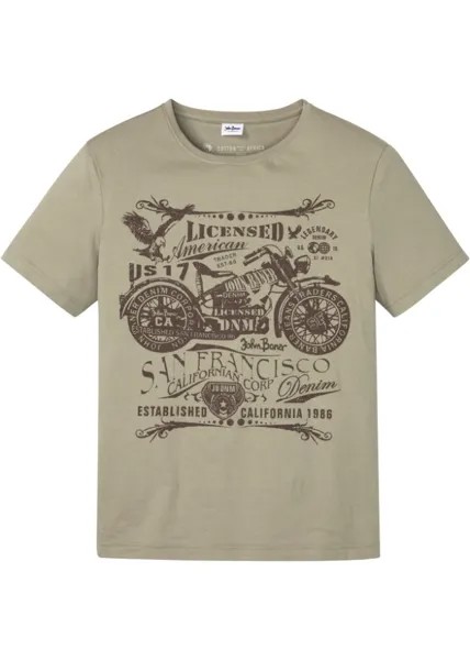 Футболка с принтом John Baner Jeanswear, зеленый