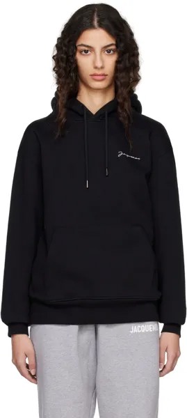 Худи Le Papier 'Le Sweatshirt Brodé' черного цвета Jacquemus