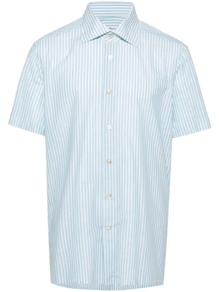 Kiton рубашка в полоску, зеленый