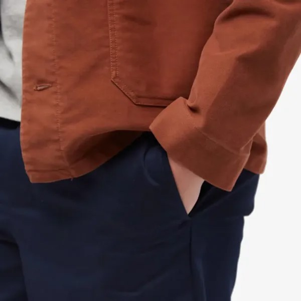 Короткие шорты AMI Paris с эластичной резинкой на талии, синий