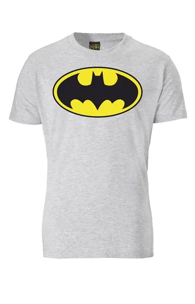 Футболка с принтом BATMAN LOGO LOGOSHIRT, цвет grau meliert