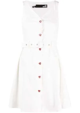 Love Moschino платье мини с поясом