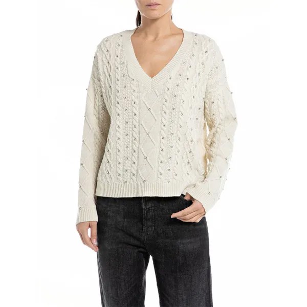Свитер Replay DK3581.000.G23528 V Neck, бежевый