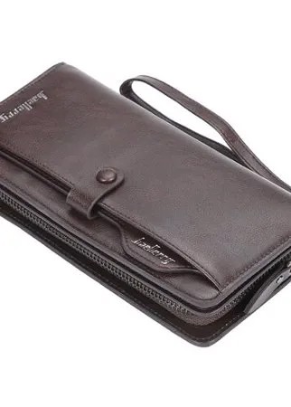 Мужской клатч (кошелёк) Baellerry Stylish Business c дополнительным съёмным картхолдером Темно-коричневый