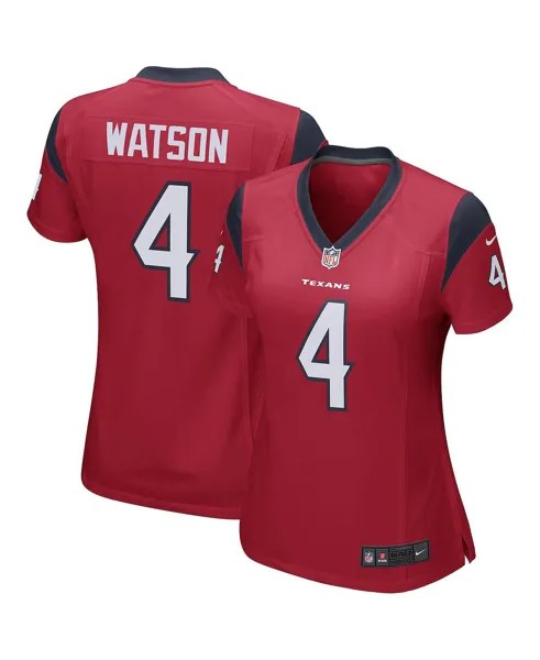 Женская красная майка Deshaun Watson Houston Texans Team Color Game Nike, красный