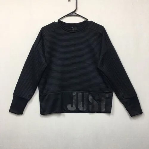 Женская толстовка Nike Dri-Fit JDI, размер XS, пуловер с круглым вырезом, черный топ #991