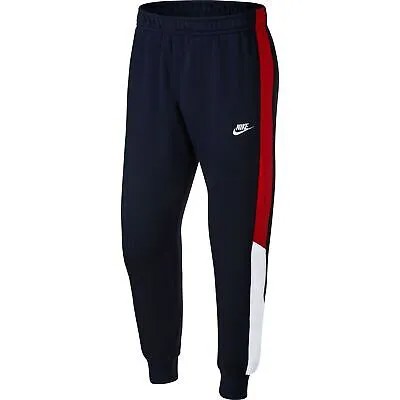 Мужские джоггеры Nike темно-синего/красного/белого цвета с цветными блоками (CU4377 451) — 3XL