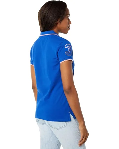 Поло U.S. POLO ASSN. Solid Pique Polo Shirt, цвет Parisian Blue