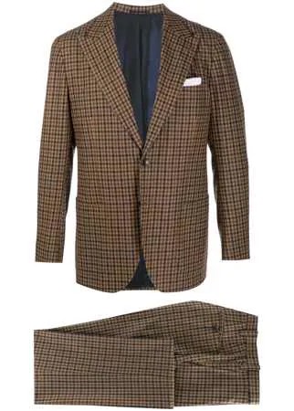 Kiton костюм в клетку