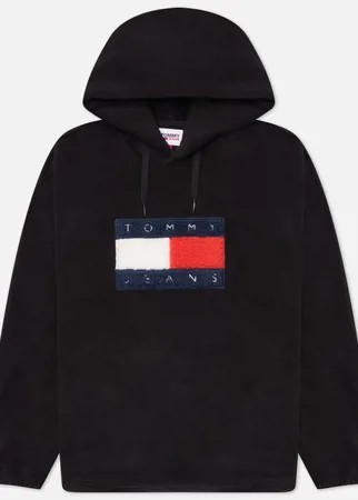 Мужская толстовка Tommy Jeans ABO Polar Fleece Hoodie, цвет чёрный, размер M