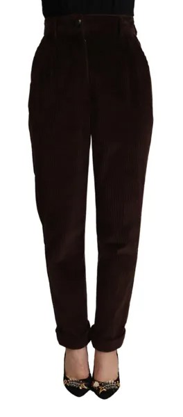 Брюки DOLCE - GABBANA Зауженные бордовые вельветовые хлопковые брюки IT40/US6/S 1700 долларов США