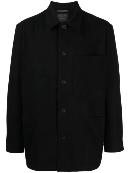 Yohji Yamamoto рубашка с длинными рукавами и карманами, черный