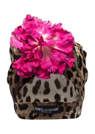 Dolce & Gabbana DOLCE PNK FLWR LEOPARD TURBAN