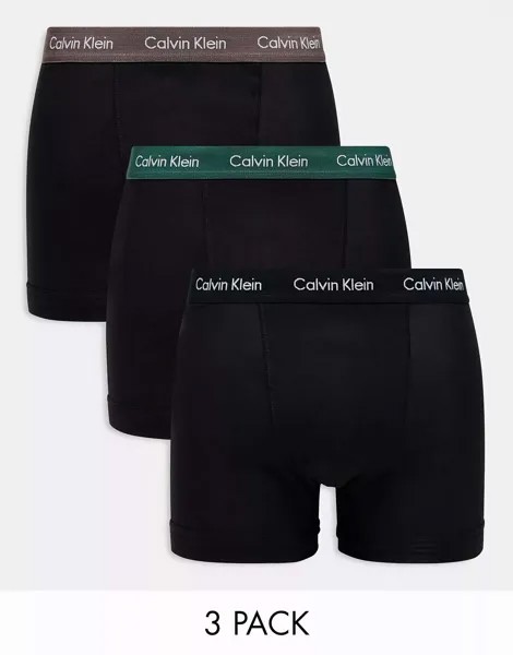 Calvin Klein Эксклюзивные черные плавки из трех трусов ASOS