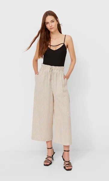 Stradivarius Боди На Бретелях Черный M