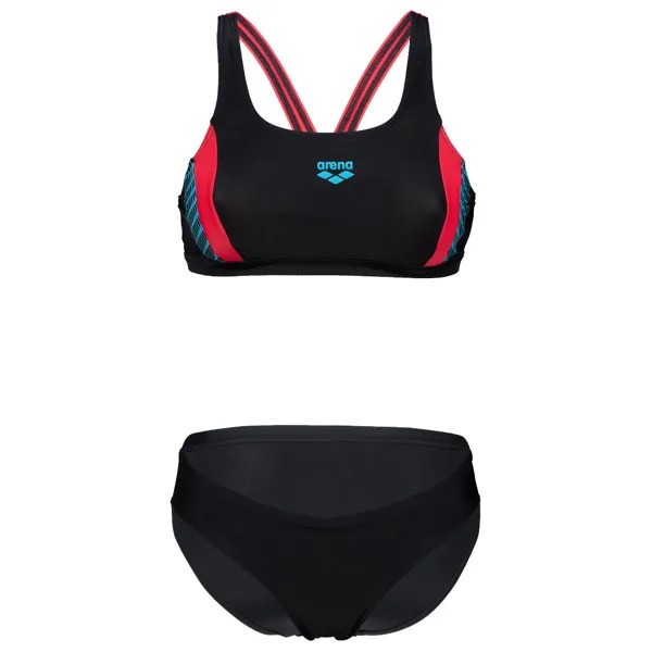 Бикини Arena Women's Threefold Two Pieces, цвет Black/Black/Anguria