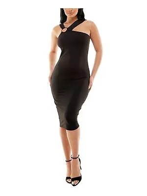 BEBE Женское черное коктейльное облегающее платье без рукавов ниже колена S