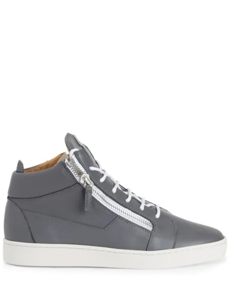 Кроссовки Giuseppe Zanotti Frankie Logo-plaque, темно-серый