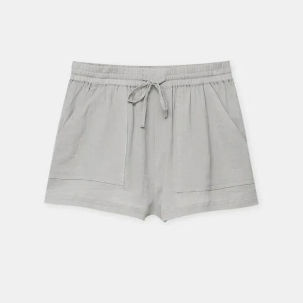 Шорты Pull&Bear Flowing With Pockets, серый