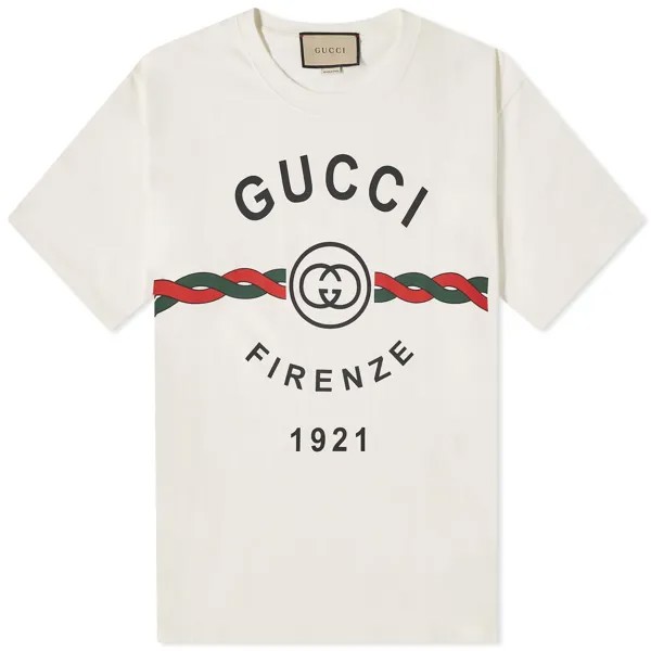 Футболка Gucci Firenze Print, белый