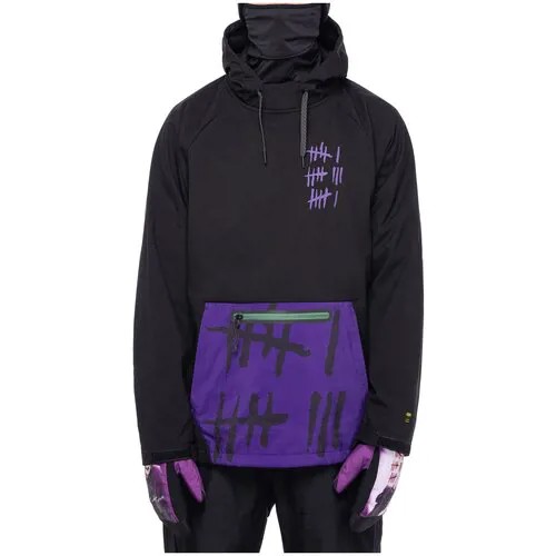 Толстовка сноубордическая, горнолыжная мужская 686 WATERPROOF BATMAN PURPLE, размер XXL