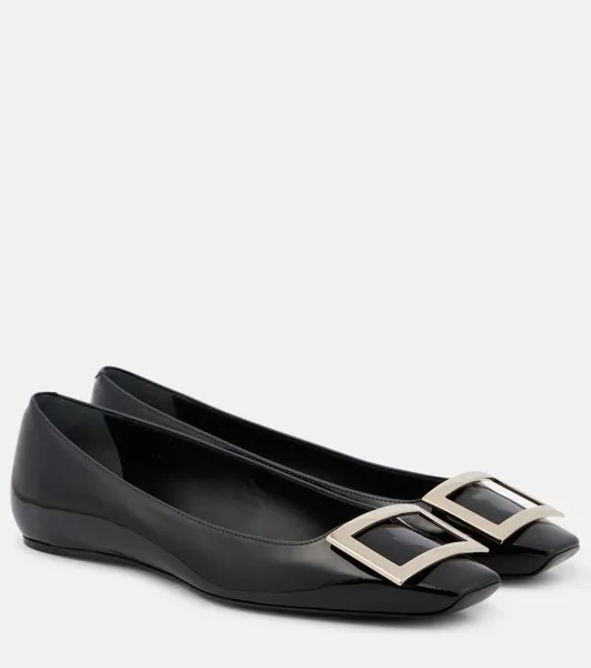 Лакированные балетки Trompette Roger Vivier, черный