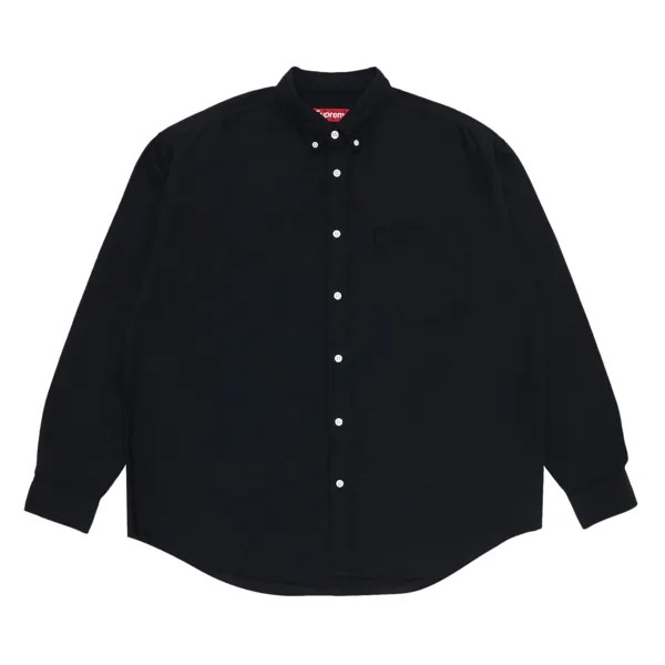 Оксфордская рубашка свободного кроя Supreme, цвет: черный