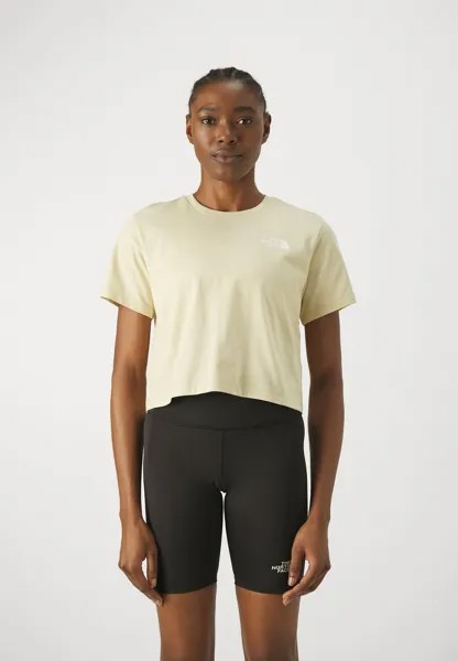 Футболка с принтом CROPPED SIMPLE DOME TEE The North Face, цвет gravel