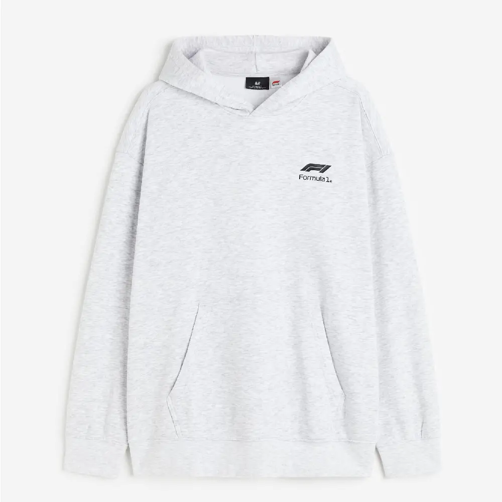 Толстовка H&M Relaxed Fit Formula 1, светло-серый