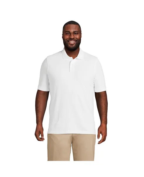 Мужская рубашка-поло с короткими рукавами больших и высоких размеров Comfort-First Lands' End
