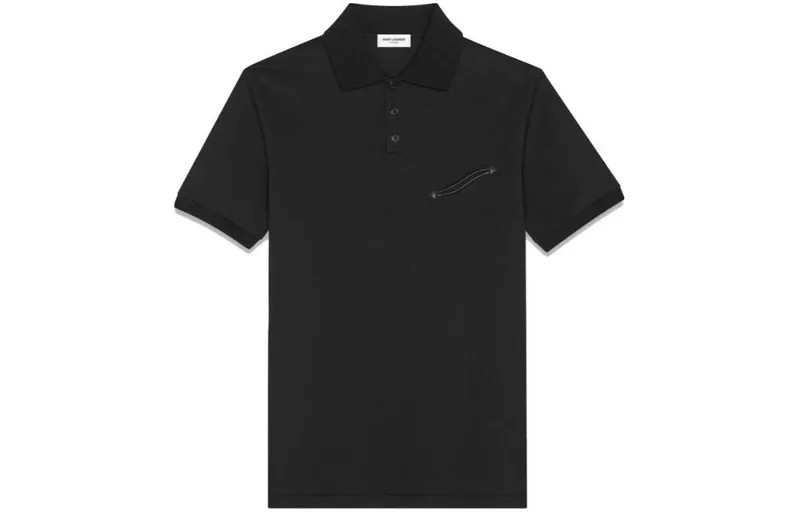 SAINT LAURENT Мужская рубашка поло, цвет Black