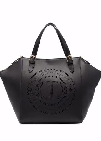 TWINSET сумка-тоут из искусственной кожи с тисненым логотипом
