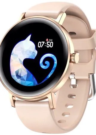 Смарт часы фитнес браслет, умные часы женские наручные Tiroki S27, смарт часы женские с пульсометром, шагомером, счетчиком калорий, smart watch золотые водонепроницаемые
