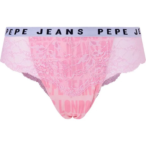 Трусы Pepe Jeans Allover Logo Brazilian, розовый