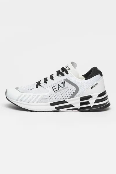 Туфли Crusher из экокожи и текстиля с логотипом Ea7, белый
