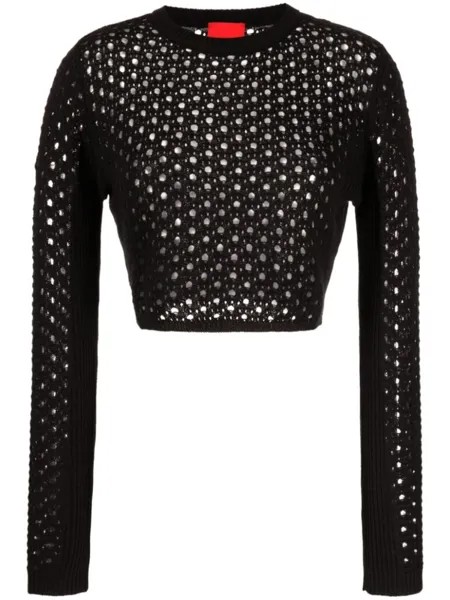 Cashmere In Love джемпер Ria в технике кроше, черный