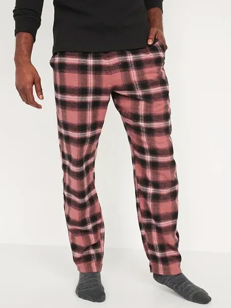 NWT старые темно-лиловые розовые клетчатые фланелевые пижамные штаны для сна мужские маленькие S