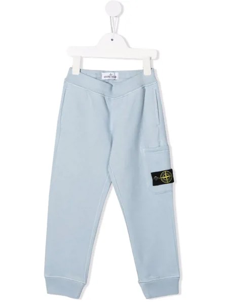 Stone Island Junior спортивные брюки с нашивкой-логотипом