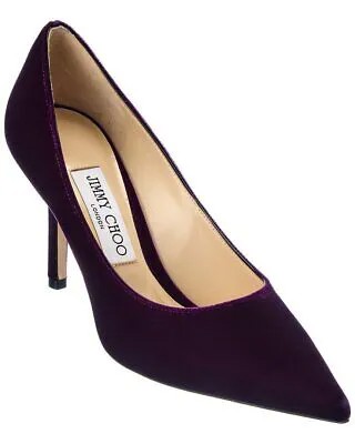 Jimmy Choo Love 85 Женские бархатные туфли фиолетового цвета 39,5