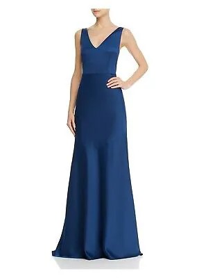 RACHEL ZOE Женское синее вечернее платье-футляр полной длины на молнии 6