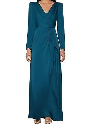BCBG MAXAZRIA Женское бирюзовое вечернее платье-футляр в полный рост с V-образным вырезом на спине 0